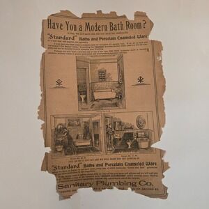 VTG 1890s Phoenix Flour Mill Evansville IN Gold Dust Pansy Flour Ad 19C Plumbing